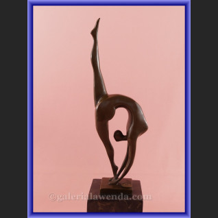 Figurka z brązu gimnastyczka modernistyczna