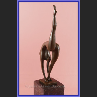Figurka z brązu gimnastyczka modernistyczna