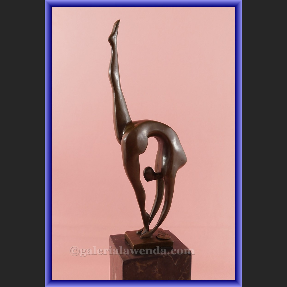 Figurka z brązu gimnastyczka modernistyczna