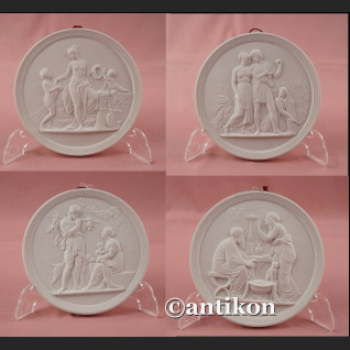 Cztery pory roku Royal Kopenhagen unikatowe reliefy 