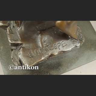 Bachus z faunem ogromny brąz salonowa rzeźba bóg wina