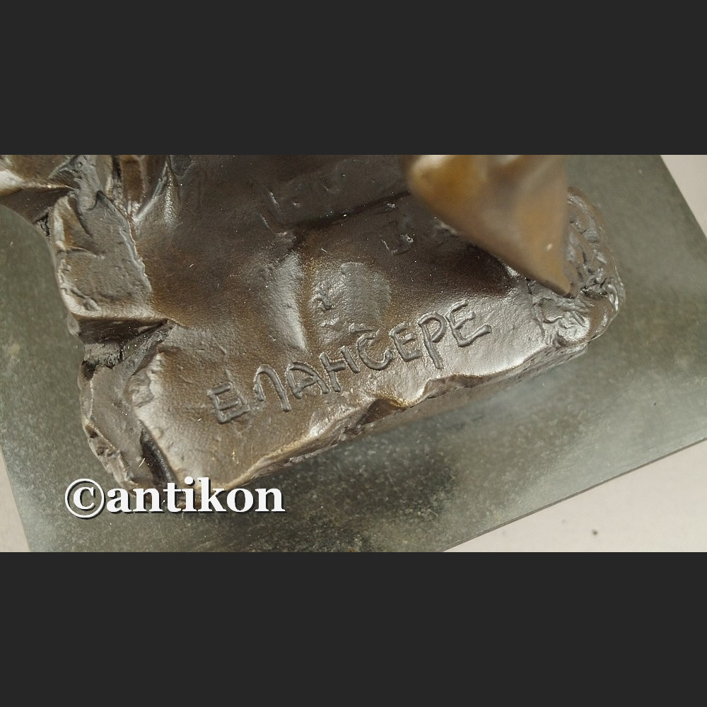 Bachus z faunem ogromny brąz salonowa rzeźba bóg wina