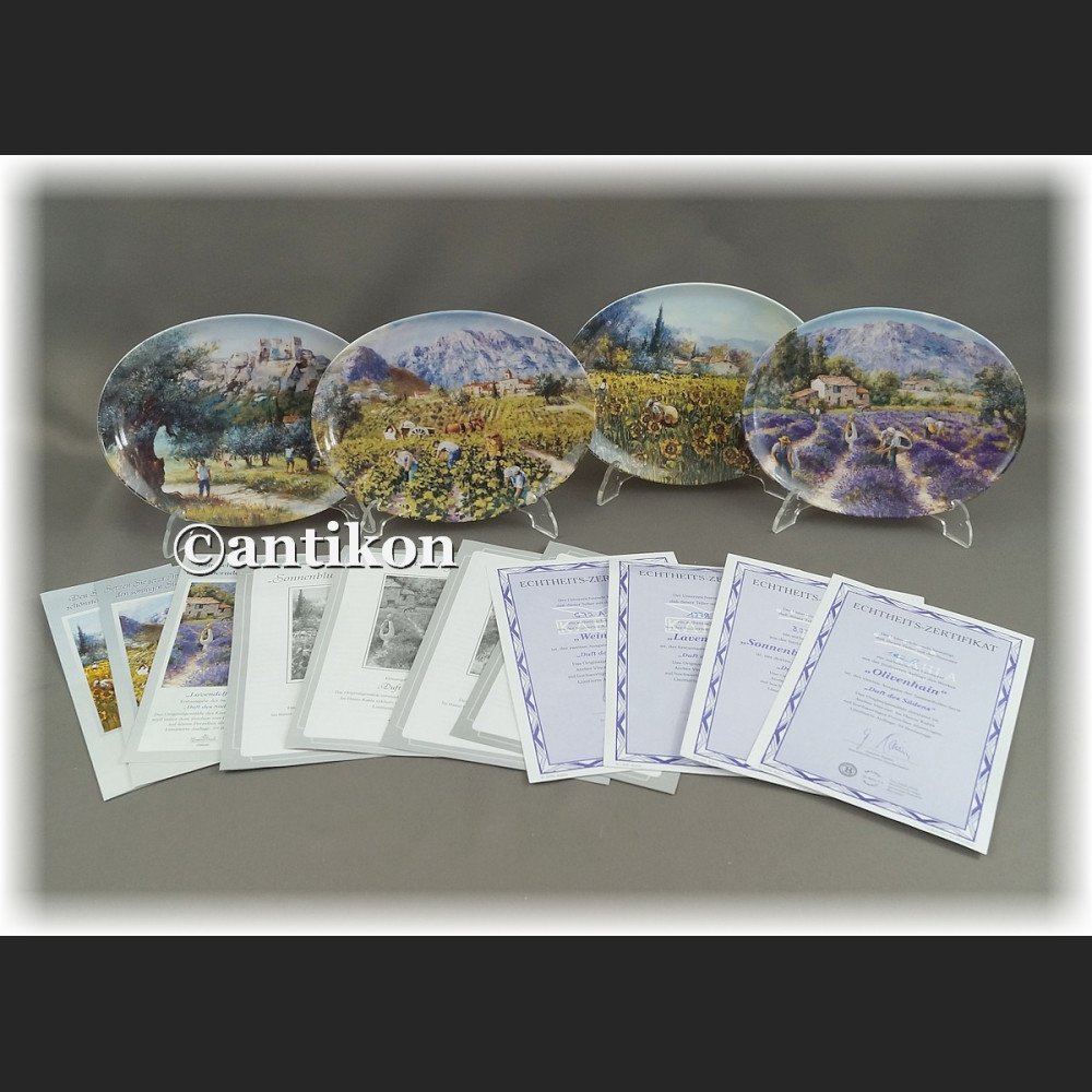 Zapach Południa talerze kolekcjonerskie z certyfikatem Prowansja Francja Zapach Południa talerze kolekcjonerskie z certyfikatem Prowansja Francja