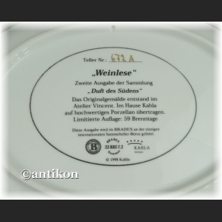 Zapach Południa talerze kolekcjonerskie z certyfikatem Prowansja Francja Zapach Południa talerze kolekcjonerskie z certyfikatem Prowansja Francja