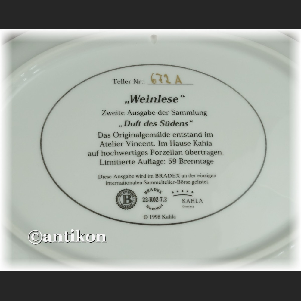 Zapach Południa talerze kolekcjonerskie z certyfikatem Prowansja Francja Zapach Południa talerze kolekcjonerskie z certyfikatem Prowansja Francja