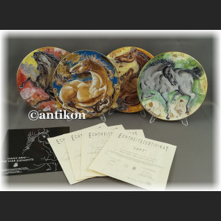 Cztery Żywioły talerze kolekcjonerskie z certyfikatem H.Erni konie Cztery Żywioły talerze kolekcjonerskie z certyfikatem H.Erni konie