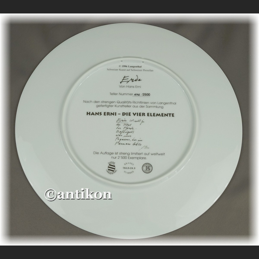 Cztery Żywioły talerze kolekcjonerskie z certyfikatem H.Erni konie Cztery Żywioły talerze kolekcjonerskie z certyfikatem H.Erni konie