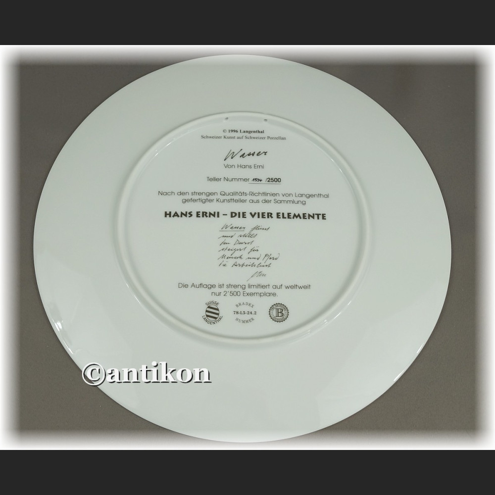 Cztery Żywioły talerze kolekcjonerskie z certyfikatem H.Erni konie Cztery Żywioły talerze kolekcjonerskie z certyfikatem H.Erni konie