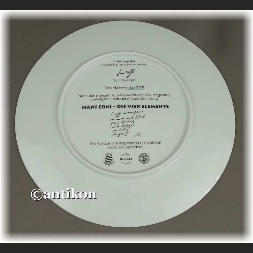 Cztery Żywioły talerze kolekcjonerskie z certyfikatem H.Erni konie Cztery Żywioły talerze kolekcjonerskie z certyfikatem H.Erni konie