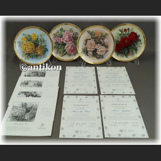 Ekskluzywna porcelana Furstenberg Róże cała seria talerzy kolekcjonerskich Ekskluzywna porcelana Furstenberg Róże cała seria talerzy kolekcjonerskich