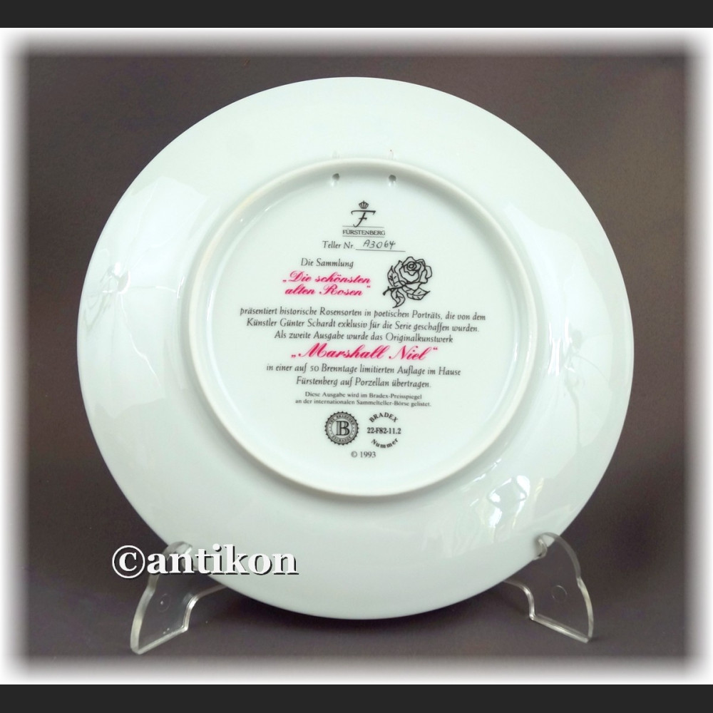 Ekskluzywna porcelana Furstenberg Róże cała seria talerzy kolekcjonerskich Ekskluzywna porcelana Furstenberg Róże cała seria talerzy kolekcjonerskich