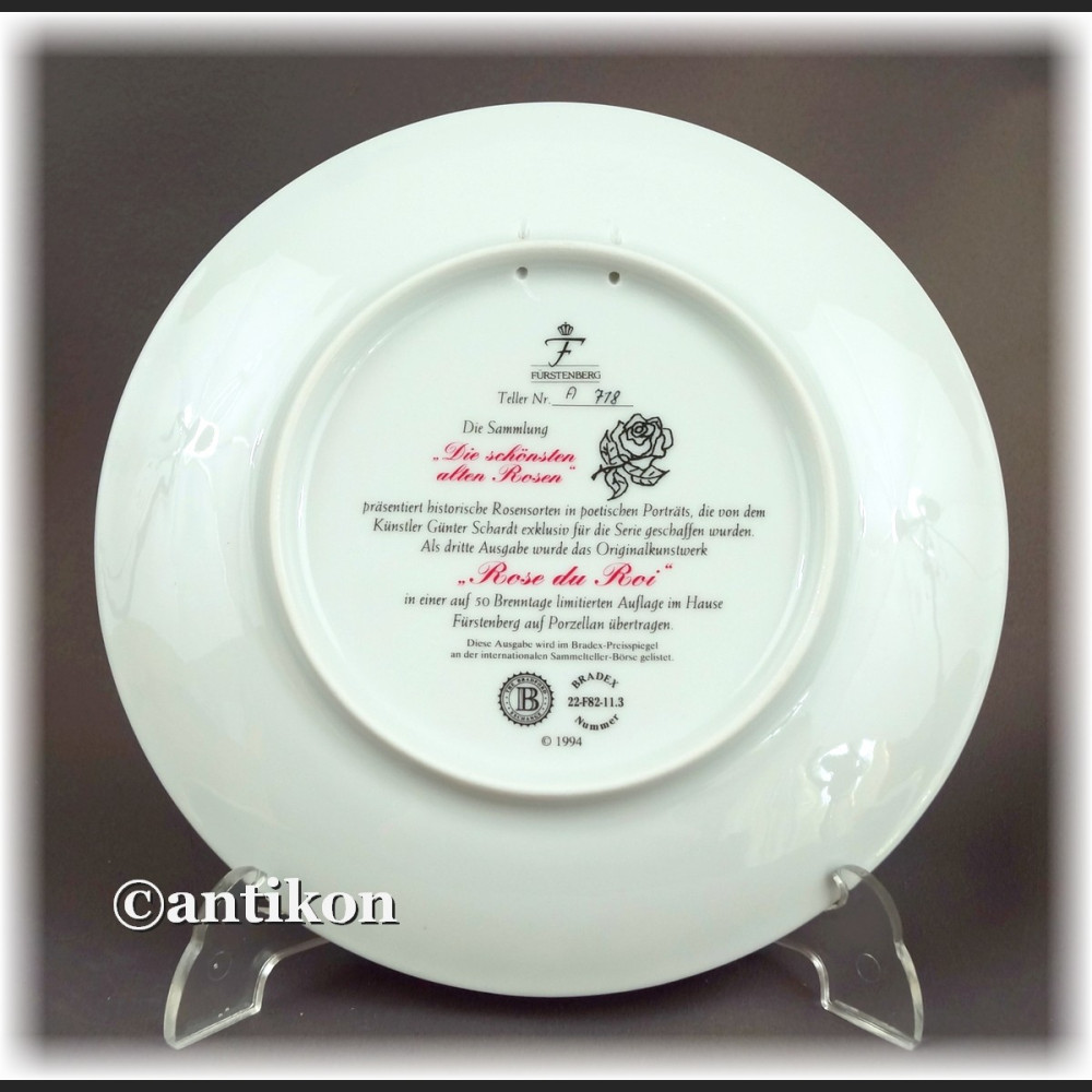 Ekskluzywna porcelana Furstenberg Róże cała seria talerzy kolekcjonerskich Ekskluzywna porcelana Furstenberg Róże cała seria talerzy kolekcjonerskich