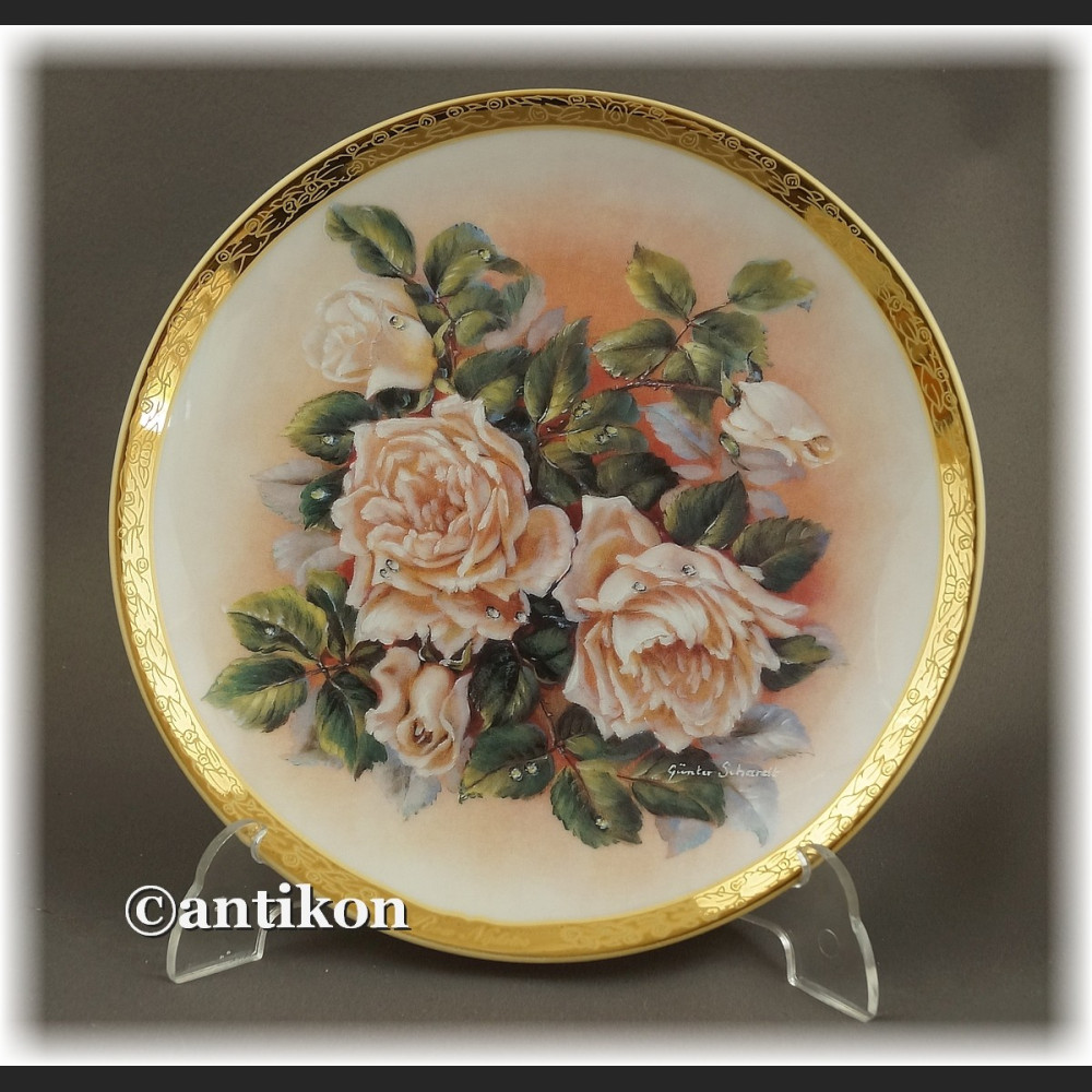 Ekskluzywna porcelana Furstenberg Róże cała seria talerzy kolekcjonerskich Ekskluzywna porcelana Furstenberg Róże cała seria talerzy kolekcjonerskich