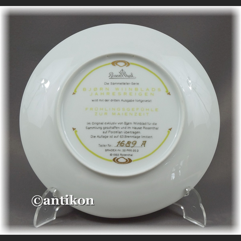 Cztery pory Roku talerze kolekcjonerskie Rosenthal z certyfikatem Cztery pory Roku talerze kolekcjonerskie Rosenthal z certyfikatem