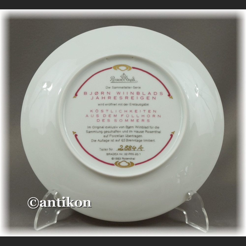 Cztery pory Roku talerze kolekcjonerskie Rosenthal z certyfikatem Cztery pory Roku talerze kolekcjonerskie Rosenthal z certyfikatem