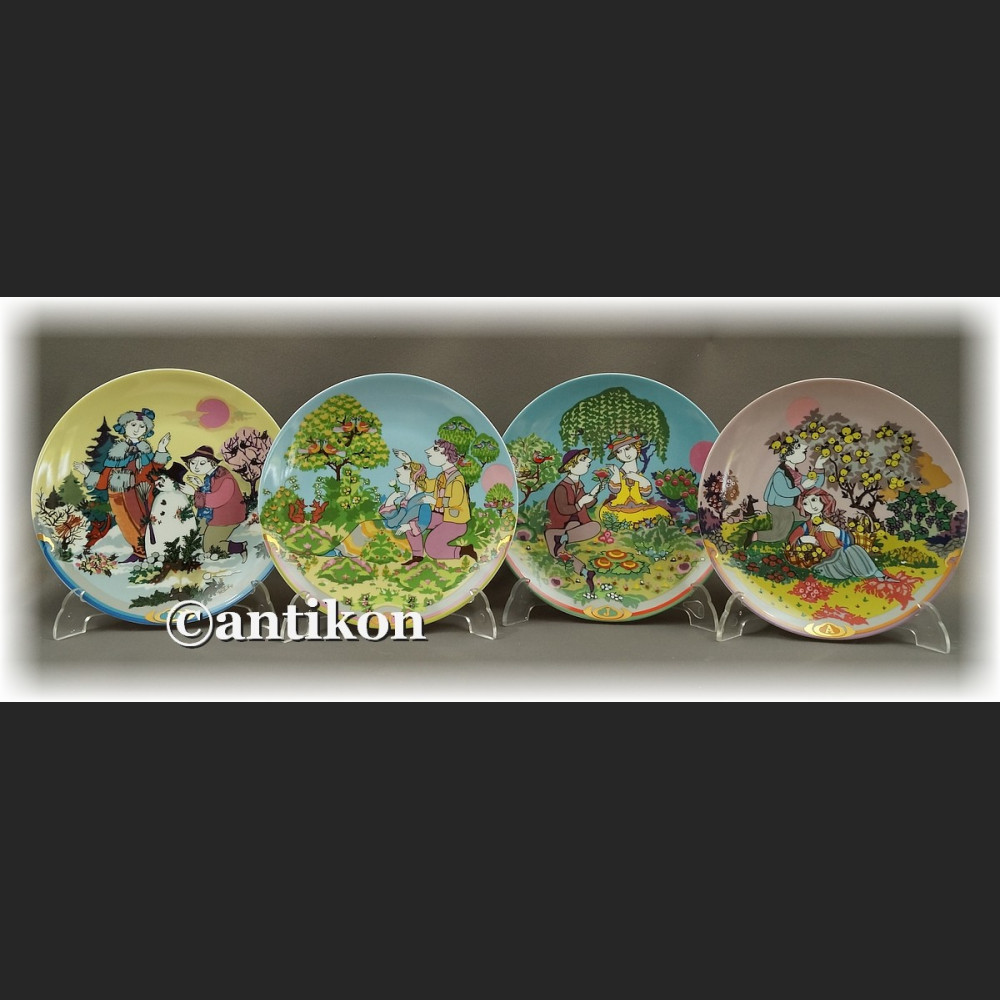 Cztery pory Roku talerze kolekcjonerskie Rosenthal z certyfikatem Cztery pory Roku talerze kolekcjonerskie Rosenthal z certyfikatem