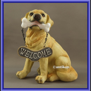 Witający pies ogrodowa figurka