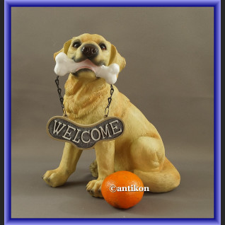 Witający pies ogrodowa figurka