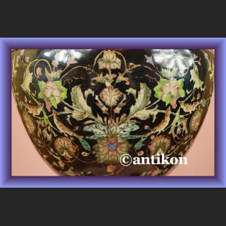 Wielki pałacowy wazon z ważkami malowany