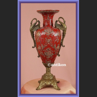 Barokowy wielki wazon z łabędziami 