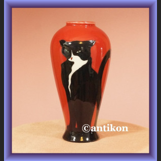 Wazon porcelanowy  z kotem Le Chat Noir 