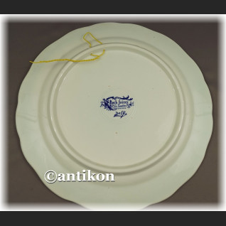 Rybak kobaltowy talerz kolekcjonerski