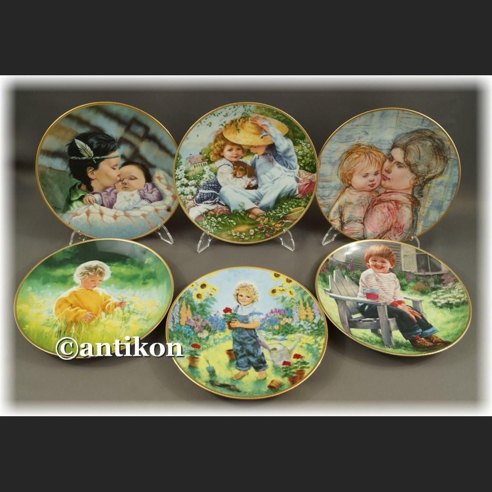 Ekskluzywna porcelana Nasze Dzieci kolekcjonerskie talerze  cała seria z certyfikatem