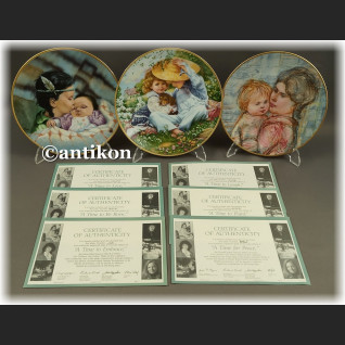 Ekskluzywna porcelana Nasze Dzieci kolekcjonerskie talerze  cała seria z certyfikatem