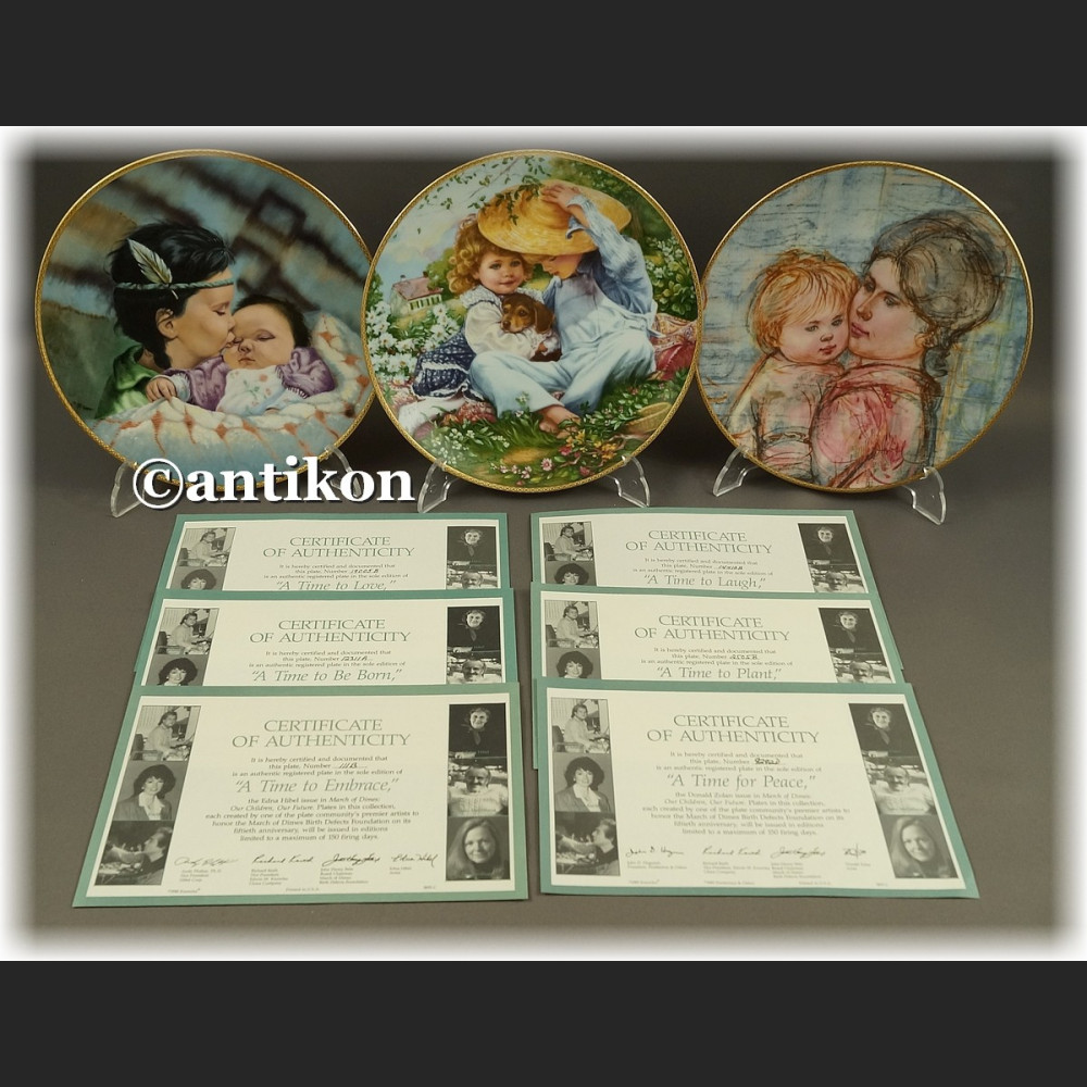 Ekskluzywna porcelana Nasze Dzieci kolekcjonerskie talerze  cała seria z certyfikatem