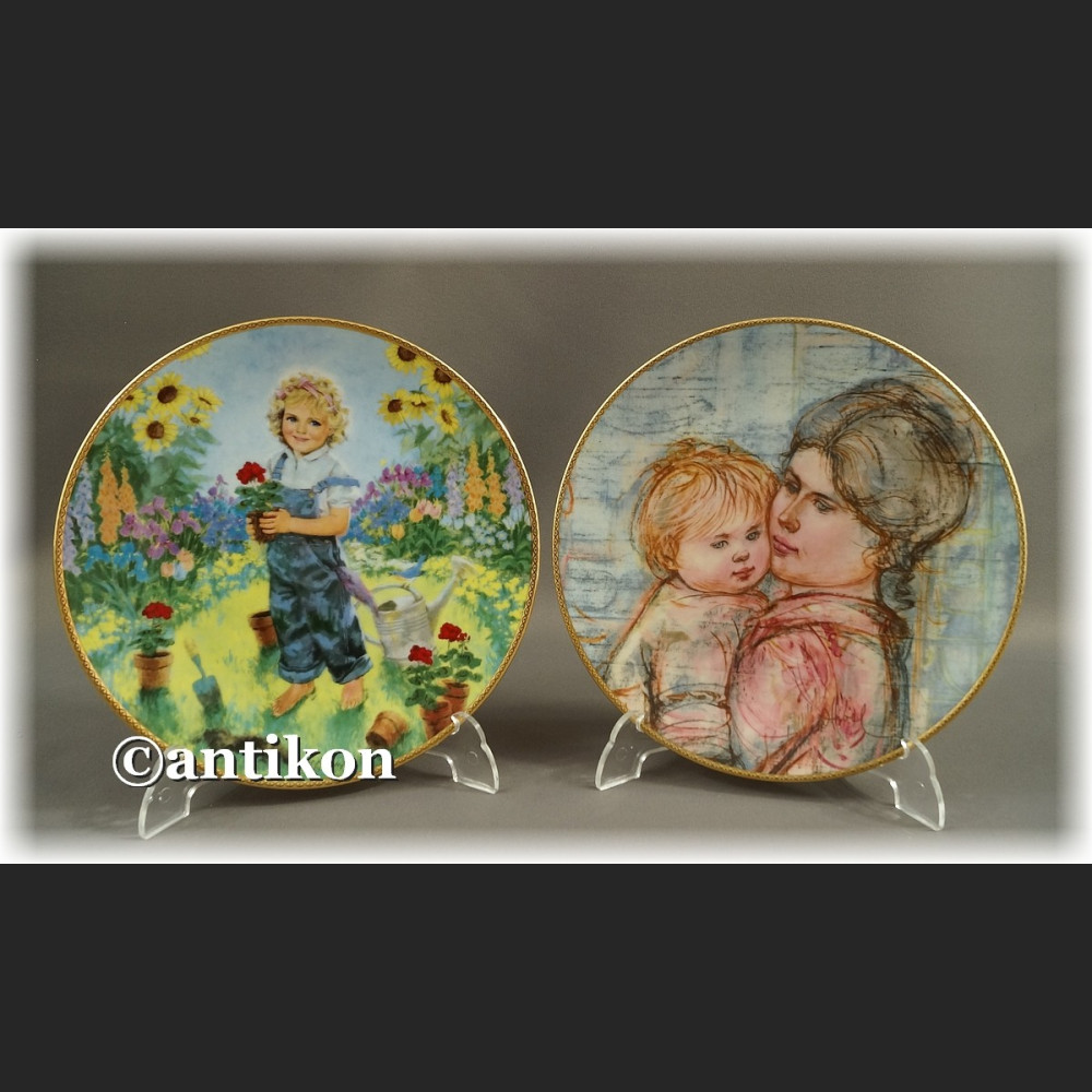 Ekskluzywna porcelana Nasze Dzieci kolekcjonerskie talerze  cała seria z certyfikatem