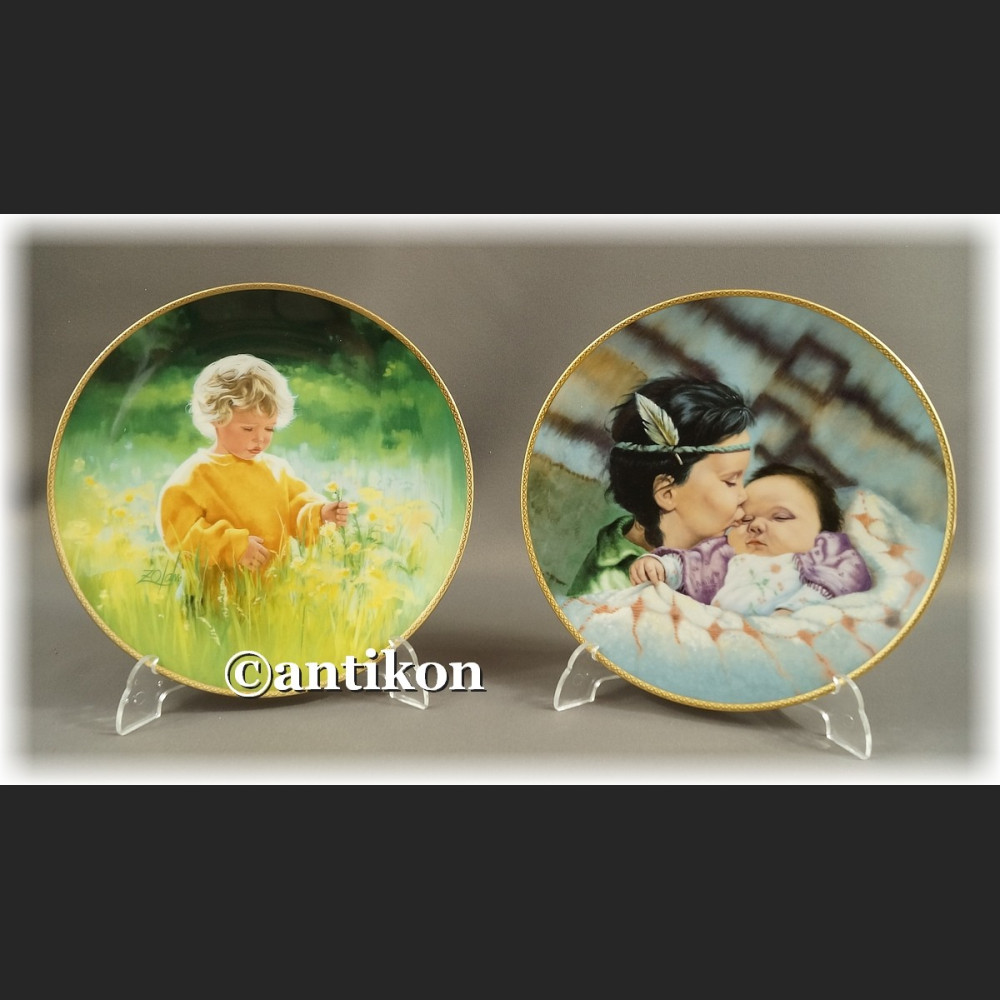 Ekskluzywna porcelana Nasze Dzieci kolekcjonerskie talerze  cała seria z certyfikatem