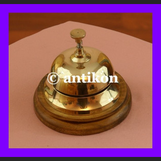 Dzwonek hotelowy mosiężny duży