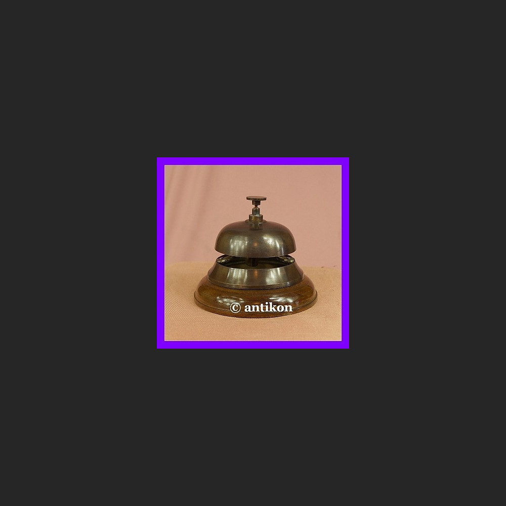 Dzwonek hotelowy do recepcji duży mosiądz antyczny