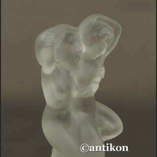 Lalique szkło nimfa i faun piękna figurka 
