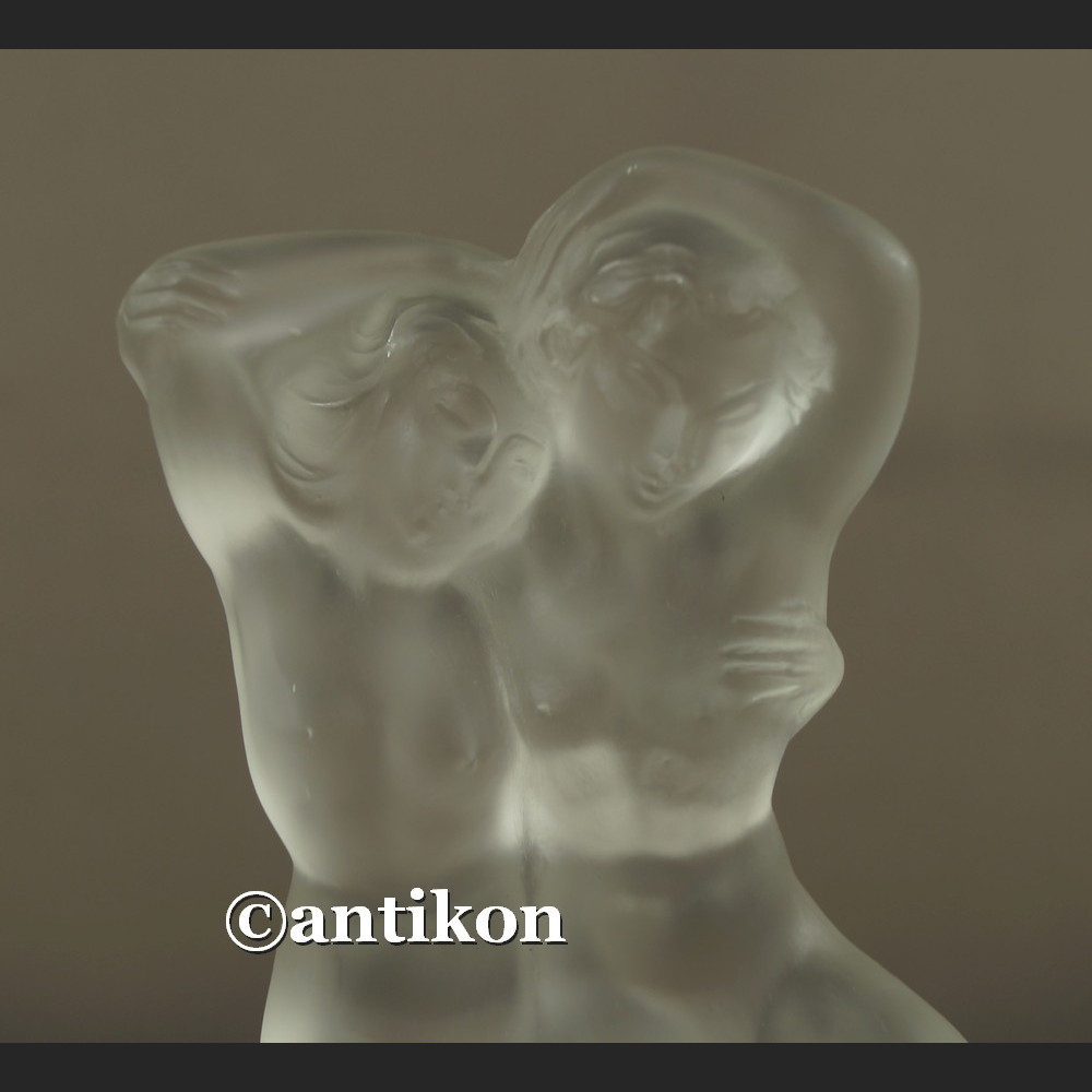 Lalique szkło nimfa i faun piękna figurka 