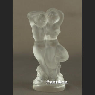 Lalique szkło nimfa i faun piękna figurka 