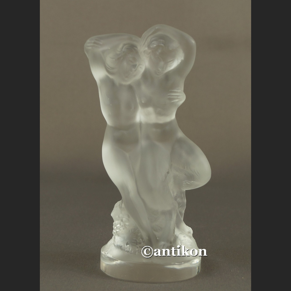 Lalique szkło nimfa i faun piękna figurka 