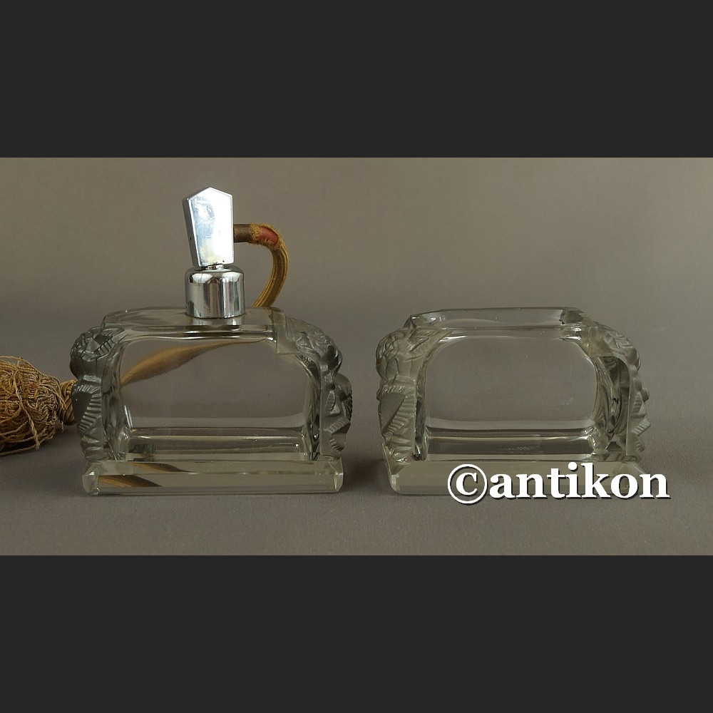 Moser kryształowy komplet toaletowy z różami Moser kryształowy komplet toaletowy z różami