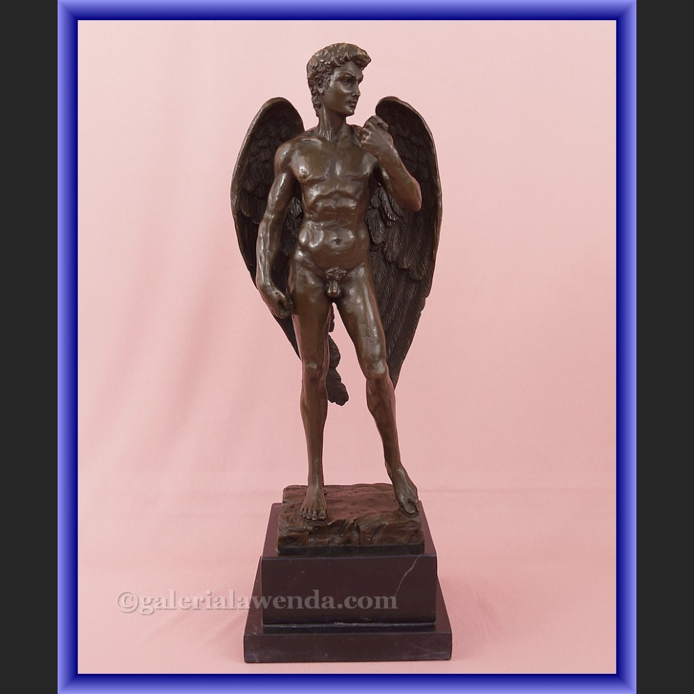 Rzeźba z brązu Dawid jako Anioł  posąg z brązu 