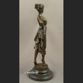 Rzeźba z brązu secesyjna tancerka  piękny brąz