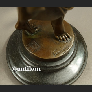 Rzeźba z brązu secesyjna tancerka  piękny brąz