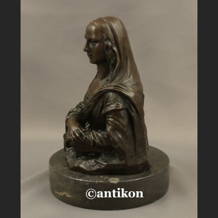 Rzeźba z brązu Mona Lisa popiersie duża fiugura Rzeźba z brązu Mona Lisa popiersie duża fiugura