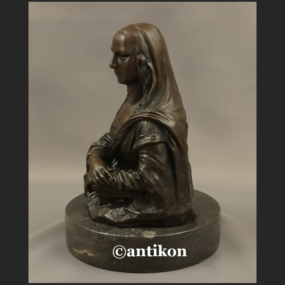 Rzeźba z brązu Mona Lisa popiersie duża fiugura Rzeźba z brązu Mona Lisa popiersie duża fiugura