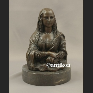 Rzeźba z brązu Mona Lisa popiersie duża fiugura 