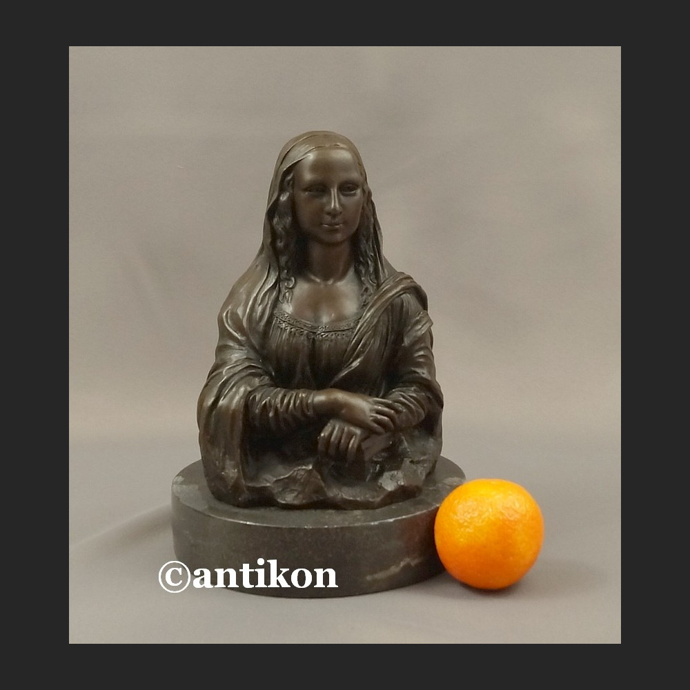 Rzeźba z brązu Mona Lisa popiersie duża fiugura Rzeźba z brązu Mona Lisa popiersie duża fiugura