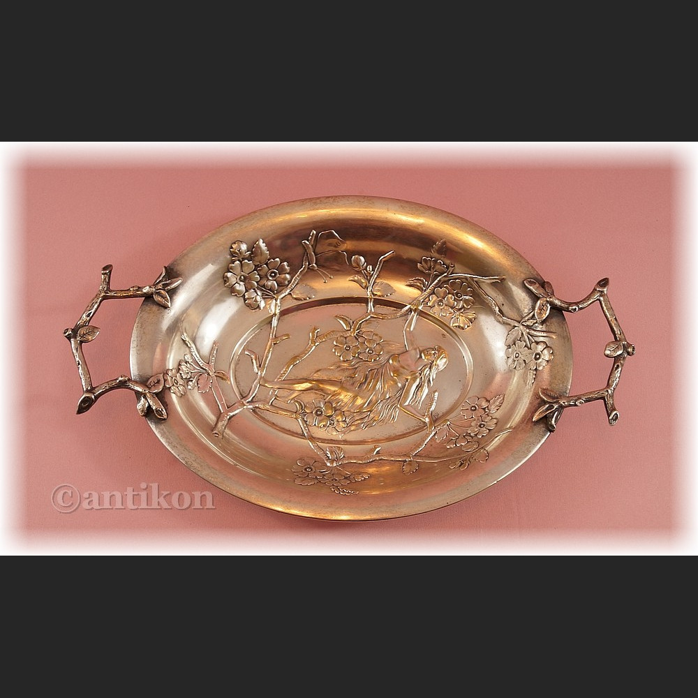 Patera platerowana secesyjna WMF piękna z początku XX w 