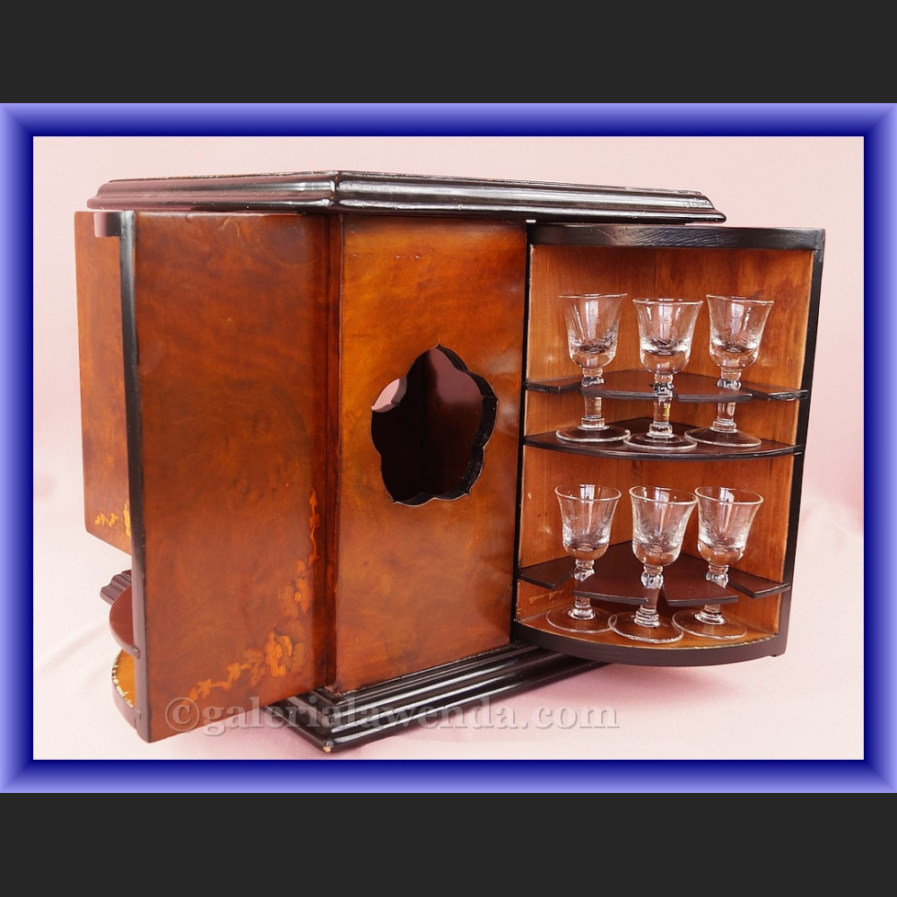 Kantyna podróżna karafka i kieliszki podręczny barek do trunków 