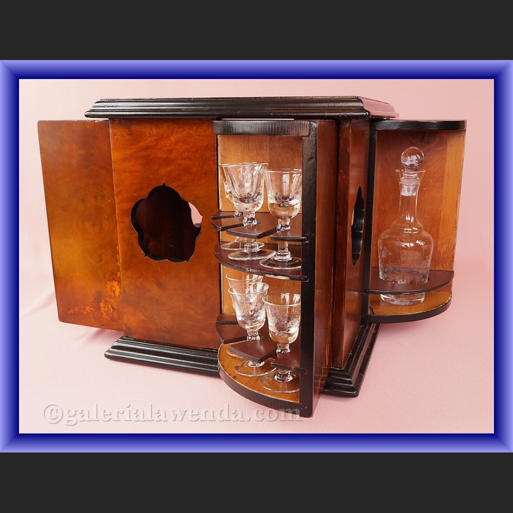 Kantyna podróżna karafka i kieliszki podręczny barek do trunków 