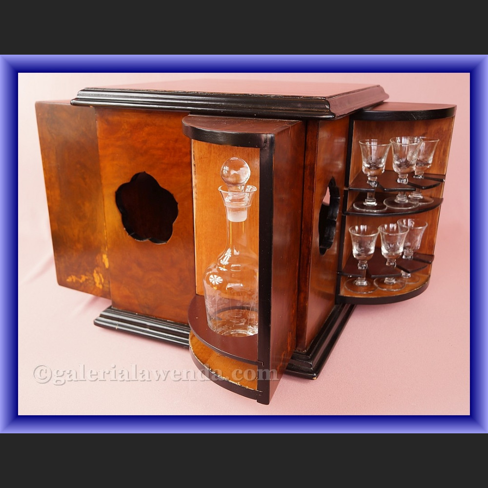 Kantyna podróżna karafka i kieliszki podręczny barek do trunków 