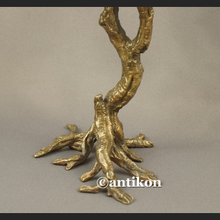 Patera secesyjna porcelana na konarze z brązu Patera secesyjna porcelana na konarze z brązu